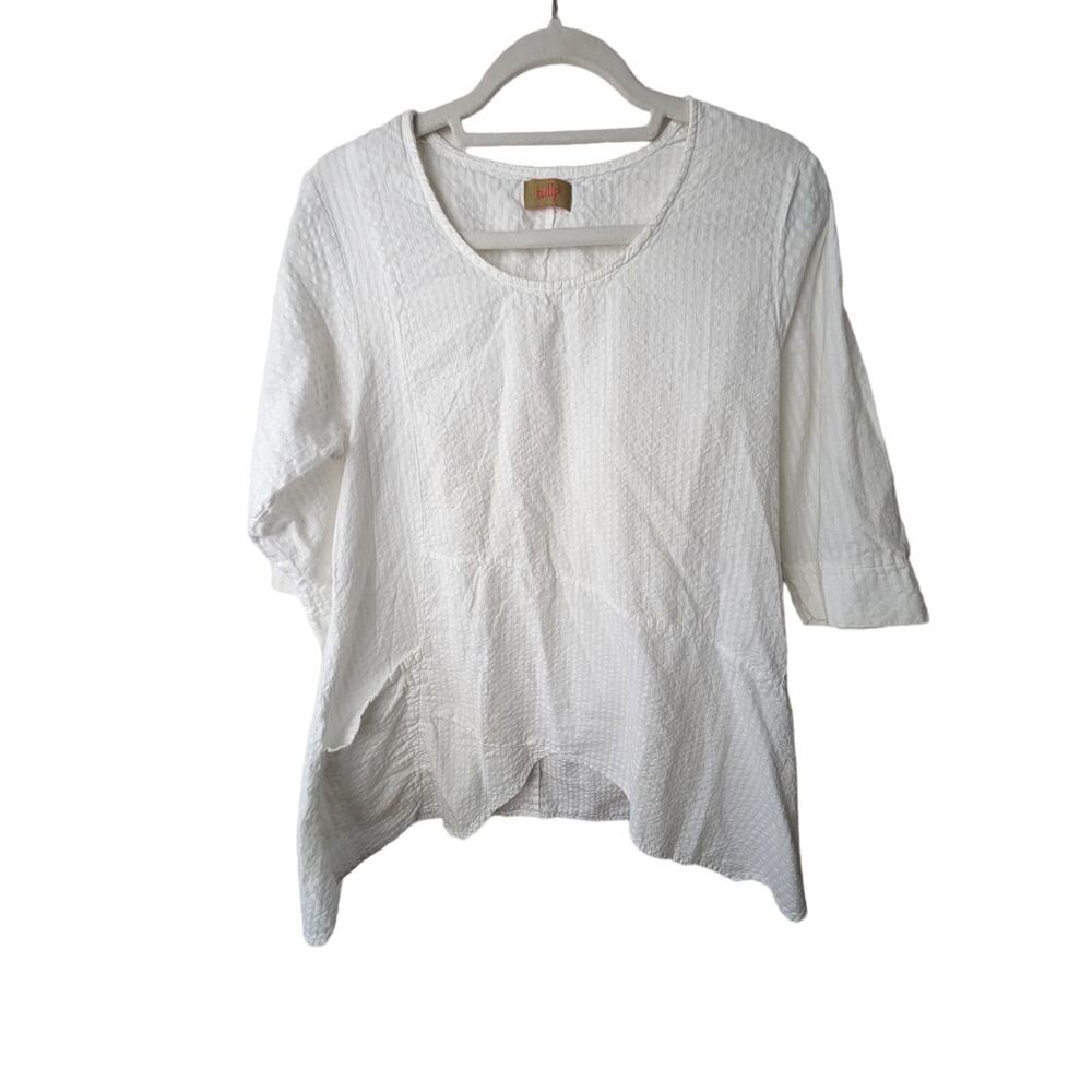 Tulip White Cotton XS Tunic Dress
